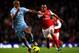 MANCHESTER, ENGLAND - DECEMBER 18: Vincent Kompany of Manchester City competes with Theo Walcott of Arsenal during the Barclays Premier League match between Manchester City and Arsenal at the Etihad Stadium on December 18, 2011 in Manchester, England. (Photo by Alex Livesey/Getty Images)