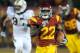 Nov. 26, 2011; Los Angeles, CA, USA; Southern California Trojans running back Curtis McNeal (22) runs 73 yards for a touchdown in the first quarter of the game against the UCLA Bruins at the Los Angeles Coliseum. Mandatory Credit: Jayne Kamin-Oncea-US PRESSWIRE