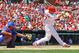 ST. LOUIS, MO - JULY 22: Matt Holliday #7 of the St. Louis Cardinals hits a double against the Chicago Cubs at Busch Stadium on July 22, 2012 in St. Louis, Missouri. (Photo by Dilip Vishwanat/Getty Images)