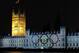 LONDON, ENGLAND - JULY 27: The Olympic rings are projected onto the House of Parliament during a light show to mark the start of the 2012 Olympic Games on July 27, 2012 in London, England. (Photo by Harry How/Getty Images)