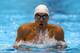 LONDON, ENGLAND - JULY 28: Michael Phelps of the United States swims breaststroke as he competes in heat four of the Men's 400m Individual Medley on Day One of the London 2012 Olympic Games at the Aquatics Centre on July 28, 2012 in London, England. (Photo by Al Bello/Getty Images)