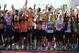 LONDON, ENGLAND - APRIL 22: The Celebrities wave before their start during the Virgin London Marathon 2012 on April 22, 2012 in London, England. (Photo by Christopher Lee/Getty Images)