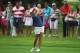 EVIAN-LES-BAINS, FRANCE - JULY 28: Stacy Lewis of the United States of America plays a shot from the 7th fairway during day three of the Evian Masters at the Evian Masters Golf Club on July 28, 2012 in Evian-les-Bains, France. (Photo by Matthew Lewis/Getty Images)