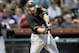 HOUSTON TX - JULY 27: Michael McKenry #55 of the Pittsburgh Pirates drives the ball to left field in the fifth inning for a two run home run against the Houston Astros at Minute Maid Park on July 27, 2012 in Houston, Texas. (Photo by Bob Levey/Getty Images)