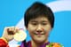 LONDON, ENGLAND - JULY 28: Shiwen Ye of China celebrates with her gold medal during the Medal Ceremony for the Women's 400m Individual Medley on Day 1 of the London 2012 Olympic Games at the Aquatics Centre on July 28, 2012 in London, England. (Photo by Al Bello/Getty Images)