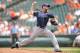 BALTIMORE, MD - JULY 26: James Shields #33 of the Tampa Bay Rays pitches during a baseball game against the Baltimore Orioles on July 26, 2012 at Oriole Park at Camden Yards in Baltimore, Maryland. (Photo by Mitchell Layton/Getty Images)