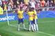 Pato and Neymar celebrate Brazil's opener