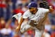 PHILADELPHIA, PA - JULY 23: Francisco Rodriguez #57 of the Milwaukee Brewers pitches in the ninth inning against the Philadelphia Phillies during a MLB baseball game on July 23, 2012 at Citizens Bank Park in Philadelphia, Pennsylvania. Rodriguez gave up four runs in the ninth as the Phillies defeated the Brewers 7-6. (Photo by Rich Schultz/Getty Images)