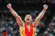 LONDON, ENGLAND - JULY 30: Yibing Chen of China reacts after the pommel horse in the Artistic Gymnastics Men's Team final on Day 3 of the London 2012 Olympic Games at North Greenwich Arena on July 30, 2012 in London, England. (Photo by Streeter Lecka/Getty Images)