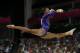 LONDON, ENGLAND - JULY 29: Gabrielle Douglas of the United States competes in the floor exercise in the Artistic Gymnastics Women's Team qualification on Day 2 of the London 2012 Olympic Games at North Greenwich Arena on July 29, 2012 in London, England. (Photo by Ronald Martinez/Getty Images)