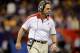 NEW ORLEANS, LA - JANUARY 09: Head coach Nick Saban of the Alabama Crimson Tide looks on from the sidelines against the Louisiana State University Tigers during the 2012 Allstate BCS National Championship Game at Mercedes-Benz Superdome on January 9, 2012 in New Orleans, Louisiana. (Photo by Ronald Martinez/Getty Images)
