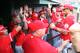 ARLINGTON, TX - JULY 30: Kendrys Morales #8 of the Los Angeles Angels of Anaheim is congratulated by his dugout after hitting a 2-run homer in the 6th inning against the Texas Rangers on July 30, 2012 at the Rangers Ballpark in Arlington in Arlington, Texas. (Photo by Layne Murdoch/Getty Images)