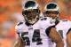 CINCINNATI - AUGUST 20: Brandon Graham #54 of the Philadelphia Eagles celebrates after making a tackle during the NFL preseason game against the Cincinnati Bengals at Paul Brown Stadium on August 20, 2010 in Cincinnati, Ohio. (Photo by Andy Lyons/Getty Images)