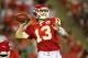 KANSAS CITY, MO - AUGUST 26: Ricky Stanzi #13 of the Kansas City Chiefs passes against the St. Louis Rams during a pre-season game at Arrowhead Stadium on August 26, 2010 in Kansas City, Missouri. The Rams defeated the Chiefs, 14-10. (Photo by Dilip Vishwanat/Getty Images)
