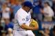 KANSAS CITY, MO - JUNE 12: Closer Jonathan Broxton #51 of the Kansas City Royals celebrates as the Royals defeat the Milwaukee Brewers 2-1 to win the game on June 12, 2012 at Kauffman Stadium in Kansas City, Missouri. (Photo by Jamie Squire/Getty Images)