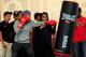 NEW YORK, NY - APRIL 18: Olympic boxing hopeful Marlen Esparza of the UNited States performs a demonstration on stage during the Team USA Road to London 100 Days Out Celebration in Times Square on April 18, 2012 in New York City. (Photo by Chris Trotman/Getty Images for USOC)