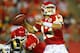 KANSAS CITY, MO - AUGUST 26: Ricky Stanzi #13 of the Kansas City Chiefs looks to pass against the St. Louis Rams during a preseason game at Arrowhead Stadium on August 26, 2011 in Kansas City, Missouri. The Rams beat the Chiefs 14-10. (Photo by Dilip Vishwanat/Getty Images)