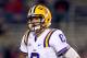 OXFORD, MS - NOVEMBER 19: Zach Mettenberger #8 of the LSU Tigers looks to the sideline against the Ole Miss Rebels on November 19, 2011 at Vaught-Hemingway Stadium in Oxford, Mississippi. LSU beat Mississippi 52-3. (Photo by Joe Murphy/Getty Images)
