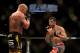 Jul. 7, 2012; Las Vegas, NV, USA; UFC fighter Forrest Griffin (right) against Tito Ortiz during a light heavyweight bout in UFC 148 at the MGM Grand Garden Arena. Mandatory Credit: Mark J. Rebilas-US PRESSWIRE