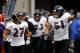 FOXBORO, MA - JANUARY 22: Ray Rice #27 and Brendon Ayanbadejo #51 of the Baltimore Ravens run on the field prior to their AFC Championship Game against the New England Patriots at Gillette Stadium on January 22, 2012 in Foxboro, Massachusetts. (Photo by Rob Carr/Getty Images)
