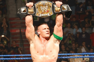 Cena with the old WWE Title