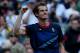 LONDON, ENGLAND - AUGUST 03: Andy Murray of Great Britain celebrates his 7-5, 7-5 win against Novak Djokovic of Serbia in the Semifinal of Men's Singles Tennis on Day 7 of the London 2012 Olympic Games at Wimbledon on August 3, 2012 in London, England. (Photo by Clive Brunskill/Getty Images)