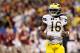 NEW ORLEANS, LA - JANUARY 03: Denard Robinson #16 of the Michigan Wolverines looks on in the third quarter against the Virginia Tech Hokies during the Allstate Sugar Bowl at Mercedes-Benz Superdome on January 3, 2012 in New Orleans, Louisiana. (Photo by Kevin C. Cox/Getty Images)