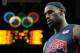 LONDON, ENGLAND - AUGUST 04: Lebron James #6 of United States waits for an in bound ball during the Men's Basketball Preliminary Round match against Lithuania on Day 8 of the London 2012 Olympic Games at the Basketball Arena on August 4, 2012 in London, England. (Photo by Christian Petersen/Getty Images)