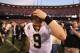 SAN FRANCISCO, CA - JANUARY 14: Drew Brees #9 of the New Orleans Saints reacts after they lost their game against the the San Francisco 49ers in the NFC Divisional playoff game at Candlestick Park on January 14, 2012 in San Francisco, California. (Photo by Ezra Shaw/Getty Images)