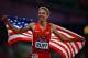 LONDON, ENGLAND - AUGUST 04: Galen Rupp of the United States celebrates after winning silver in the Men's 10,000m Final on Day 8 of the London 2012 Olympic Games at Olympic Stadium on August 4, 2012 in London, England. (Photo by Lars Baron/Getty Images)