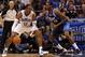 ORLANDO, FL - MARCH 30: Dwight Howard #12 of the Orlando Magic drives aganst Ian Mahinmi #28 of the Dallas Mavericks during the game at Amway Center on March 30, 2012 in Orlando, Florida. NOTE TO USER: User expressly acknowledges and agrees that, by downloading and or using this photograph, User is consenting to the terms and conditions of the Getty Images License Agreement. (Photo by Sam Greenwood/Getty Images)