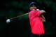 AKRON, OH - AUGUST 05: Tiger Woods plays his shot on the second tee during the final round of the World Golf Championships-Bridgestone Invitational at Firestone Country Club South Course on August 5, 2012 in Akron, Ohio. (Photo by Gregory Shamus/Getty Images)
