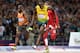 LONDON, ENGLAND - AUGUST 05: Usain Bolt of Jamaica crosses the finish line to win the gold medal in the Men's 100m Final on Day 9 of the London 2012 Olympic Games at Olympic Stadium on August 5, 2012 in London, England. (Photo by Pascal Le Segretain/Getty Images)