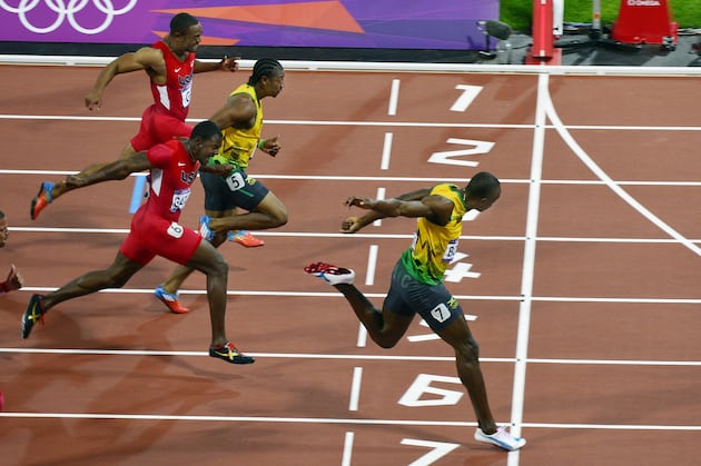 2012 Olympics Track & Field: Blake Can't Catch Lightning Bolt.