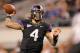 ARLINGTON, TX - OCTOBER 28: Casey Pachall #4 of the TCU Horned Frogs throws during a game against the BYU Cougars at Cowboys Stadium on October 28, 2011 in Arlington, Texas. (Photo by Sarah Glenn/Getty Images)