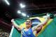 LONDON, ENGLAND - AUGUST 06: Arthur Nabarrete Zanetti of Brazil reacts after winning the gold medal on the Artistic Gymnastics Men's Rings on Day 10 of the London 2012 Olympic Games at North Greenwich Arena on August 6, 2012 in London, England. (Photo by Ronald Martinez/Getty Images)