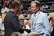 Penguins GM Ray Shero, right, may not be adding to his roster for the rest of the offseason