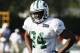 July 30, 2012; Cortland, NY, USA; New York Jets wide receiver Stephen Hill (84) at the New York Jets practice. Mandatory Credit: William Perlman/THE STAR-LEDGER via US PRESSWIRE