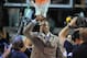 Feb 24, 2012; Orlando, FL, USA; Orlando Magic center Dwight Howard waves to fans at the 2012 NBA All-Star Celebrity Game at the Orange County Convention Center. Mandatory Credit: Bob Donnan-US PRESSWIRE