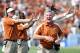 PASADENA, CA - SEPTEMBER 17: Head Coach Mack Brown of the Texas Longhorns reacts to a call during the game against the UCLA Bruins at Rose Bowl on September 17, 2011 in Pasadena, California. (Photo by Harry How/Getty Images)