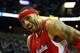 MEMPHIS, TN - MAY 13: Kenyon Martin #2 of the Los Angeles Clippers reacts in the final minutes of their 82-72 win over the Memphis Grizzlies in Game Seven of the Western Conference Quarterfinals in the 2012 NBA Playoffs at FedExForum on May 13, 2012 in Memphis, Tennessee. NOTE TO USER: User expressly acknowledges and agrees that, by downloading and or using this photograph, User is consenting to the terms and conditions of the Getty Images License Agreement (Photo by Kevin C. Cox/Getty Images)