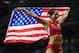 LONDON, ENGLAND - AUGUST 06: Jennifer Suhr of the United States celebrates after winning the gold medal in the Women's Pole Vault final on Day 10 of the London 2012 Olympic Games at the Olympic Stadium on August 6, 2012 in London, England. (Photo by Mike Hewitt/Getty Images)