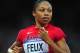 LONDON, ENGLAND - AUGUST 06: Allyson Felix of the United States competes in the Women's 200m heat on Day 10 of the London 2012 Olympic Games at the Olympic Stadium on August 6, 2012 in London, England. (Photo by Stu Forster/Getty Images)