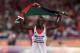 LONDON, ENGLAND - AUGUST 05: Gold medalist Ezekiel Kemboi of Kenya celebrates after winning the Men's 3000m Steeplechase Final on Day 9 of the London 2012 Olympic Games at the Olympic Stadium on August 5, 2012 in London, England. (Photo by Phil Walter/Getty Images)