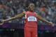 Aug 7, 2012; London, United Kingdom; Brittney Reese (USA) competes in the women's long jump qualifying during the 2012 London Olympic Games at Olympic Stadium. Mandatory Credit: Kirby Lee-USA TODAY Sports
