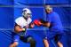 ORCHARD PARK, NY - MAY 11: Mark Asper #63 of the Buffalo Bills takes instruction from Bills offensive line coach Joe D'Alessandris during Buffalo Bills Rookie Camp on May 11, 2012 in Orchard Park, New York. (Photo by Rick Stewart/Getty Images)