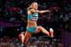 LONDON, ENGLAND - AUGUST 05: Olga Rypakova of Kazakhstan compete in the Women's Triple Jump final on Day 9 of the London 2012 Olympic Games at the Olympic Stadium on August 5, 2012 in London, England. (Photo by Adam Pretty/Getty Images)