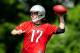 May 21, 2012; Allen Park, MI, USA; Detroit Lions quarterback Kellen Moore (17) during organized team activities at Detroit Lions training facility. Mandatory Credit: Andrew Weber-US PRESSWIRE