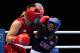 LONDON, ENGLAND - AUGUST 08: Claressa Shields (R) of the United States in action against Marina Volnova of Kazakhstan during the Women's Middle (75kg) Boxing semifinals on Day 12 of the London 2012 Olympic Games at ExCeL on August 8, 2012 in London, England. (Photo by Scott Heavey/Getty Images)