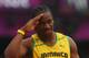 LONDON, ENGLAND - AUGUST 07: Yohan Blake of Jamaica reacts after competing in the Men's 200m Round 1 Heats on Day 11 of the London 2012 Olympic Games at Olympic Stadium on August 7, 2012 in London, England. (Photo by Alexander Hassenstein/Getty Images)
